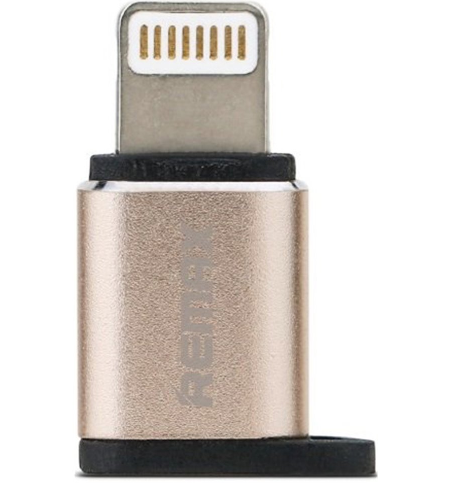 Adaptador Micro USB / Lightning Dorado