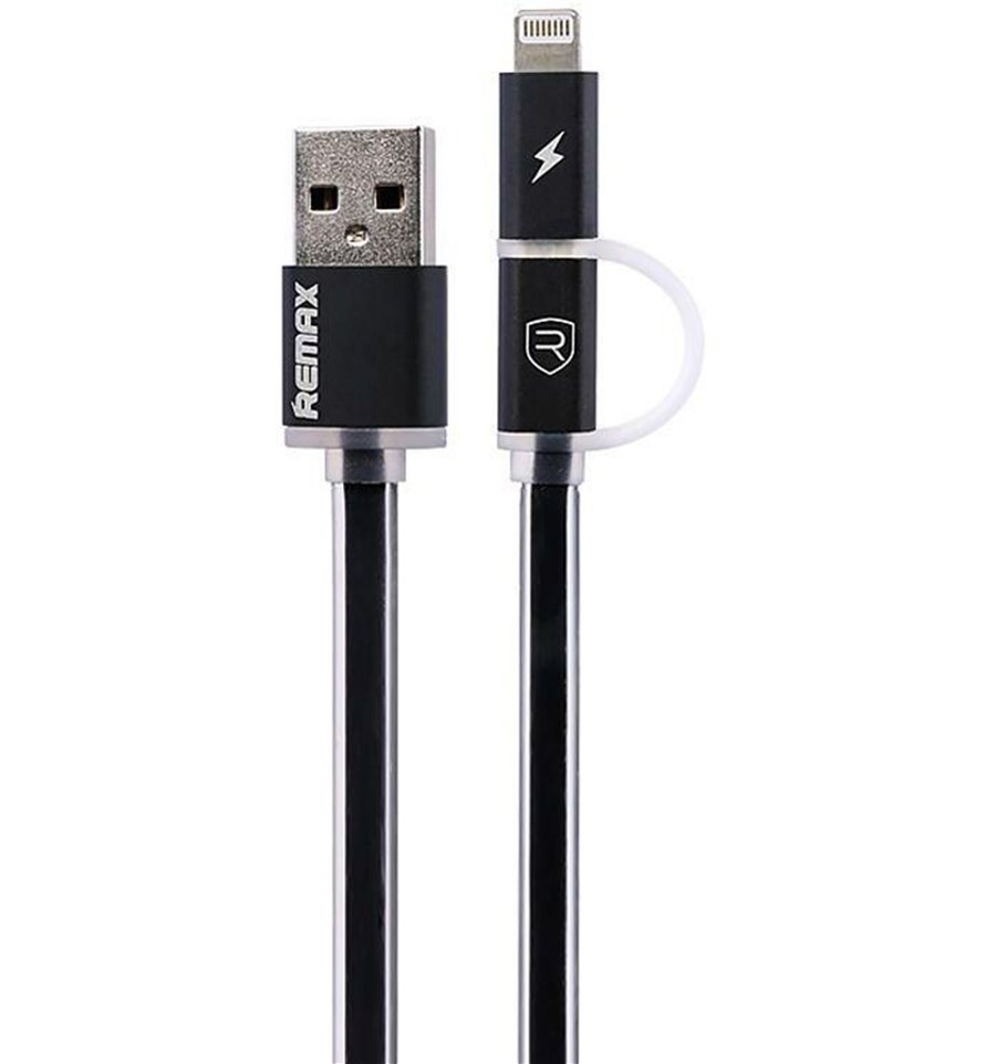 Cable Datos y Carga Micro USB / Ligthning Aurora Negro