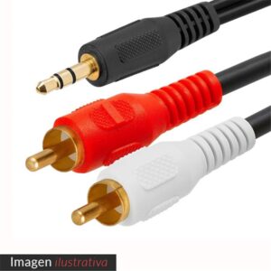 Cable audio 2 RCAM 1 PLUM 3Mts Anbyte