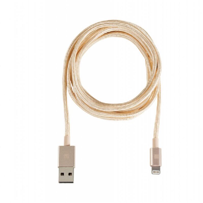 Cable USB a Iphone Lighting Dorado