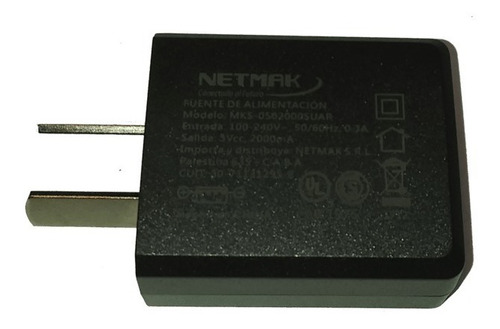 Cargador 220V a Micro USB 2A Netmak