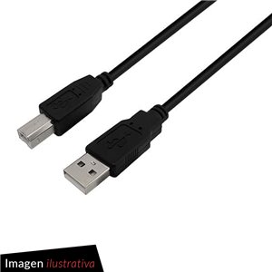 Cable USB 2.0 AM-BM 1.8m Nisuta - Compulider