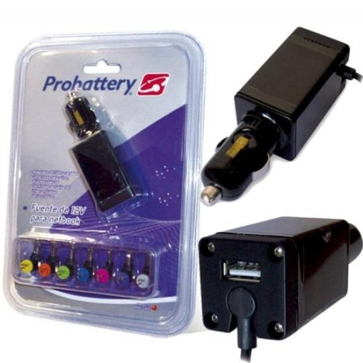 Cargador Notebook Probattery Universal P auto 12V 50W 1A