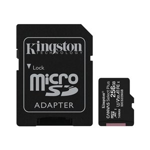 Memoria Micro SD Kingston Canvas Select Plus 256Gb Clase 10 - Compulider